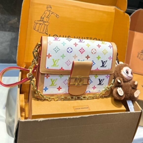 Daphne patchwork color woven crossbody bag